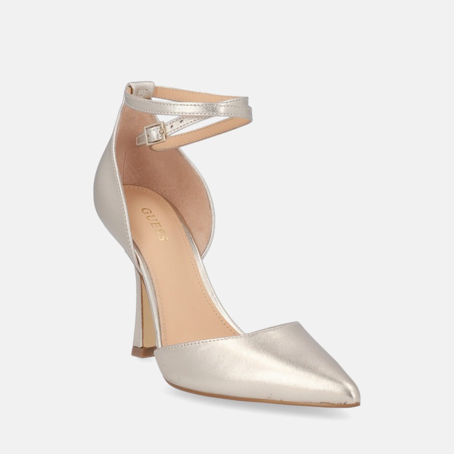 Woman GUESS | Guess Champagne Pumps With Strap