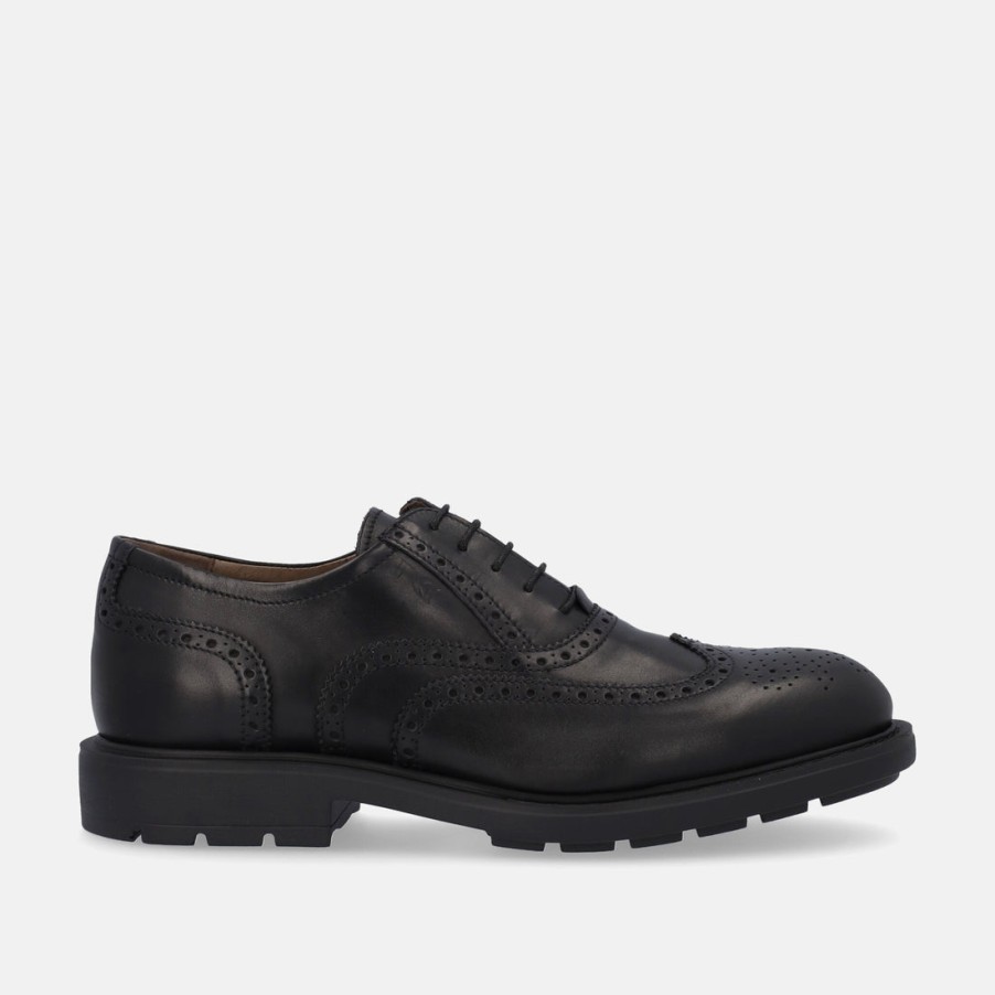 Man BLACK GARDENS | Nero Giardini Men'S Brogues With English Decoration