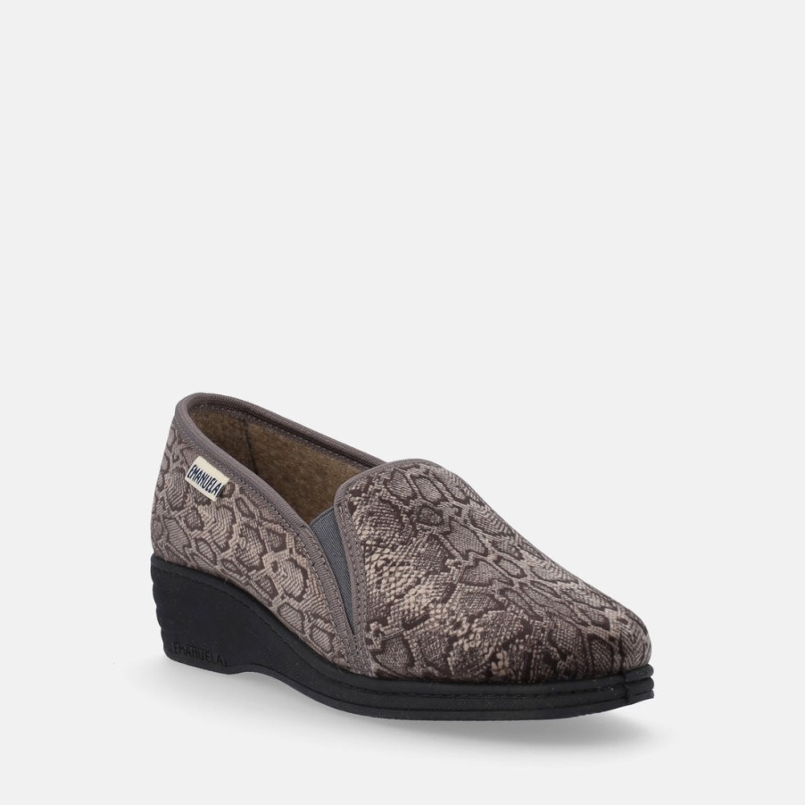 Woman EMANUELA | Emanuela Women'S Slippers With Reptile Print