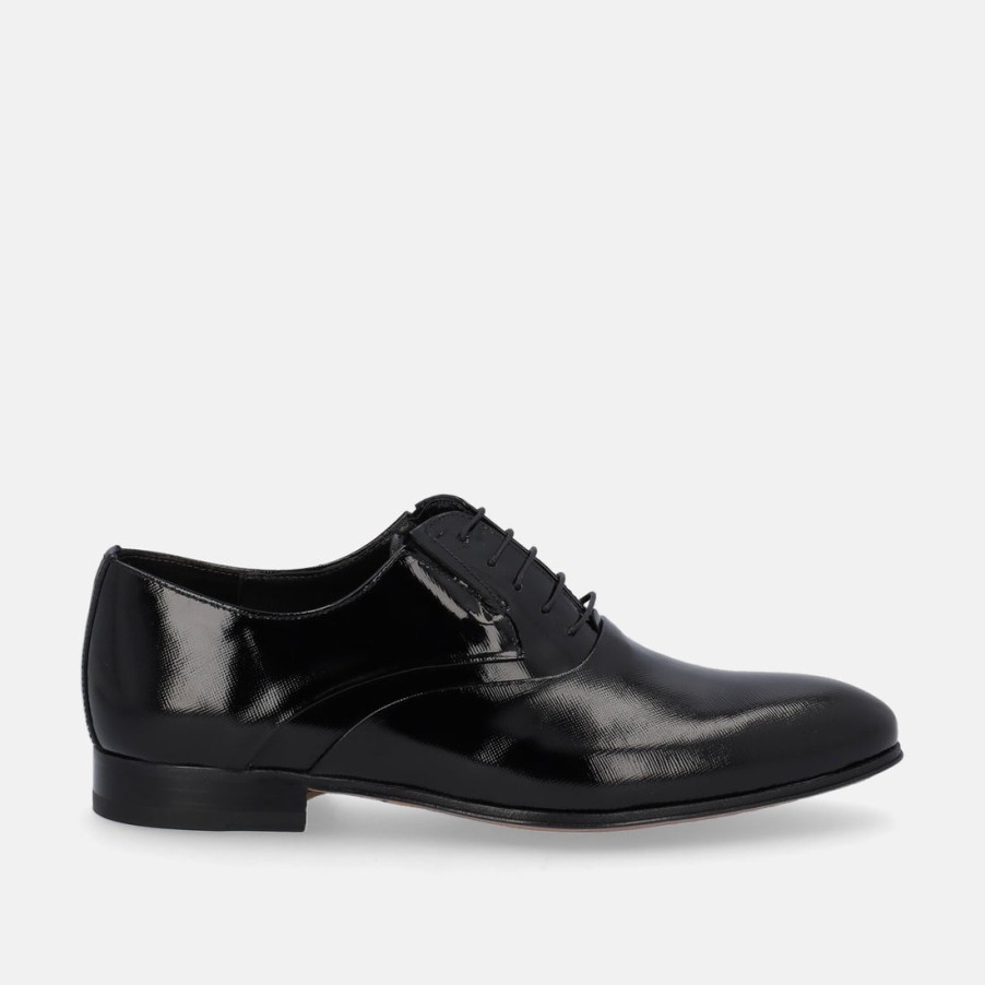 Man MARIO BRUNI | Shiny Leather Lace-Up Shoe