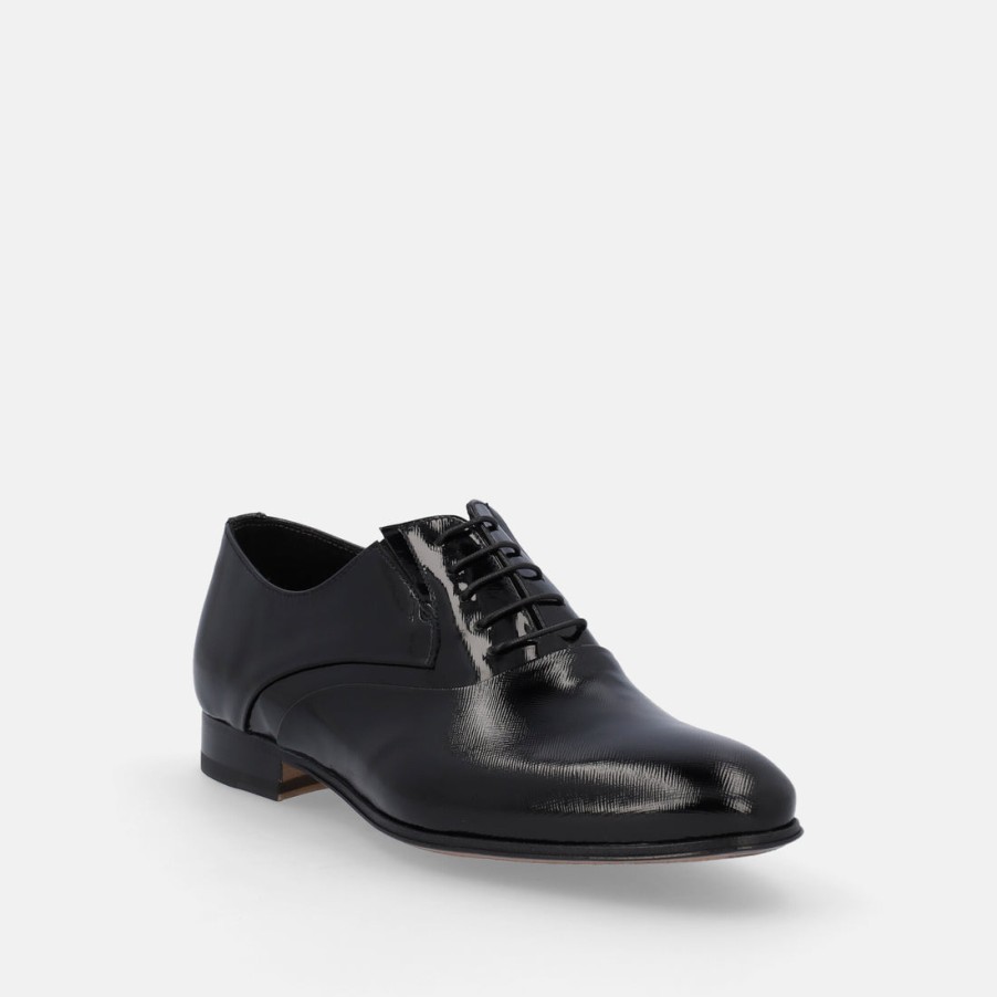 Man MARIO BRUNI | Shiny Leather Lace-Up Shoe